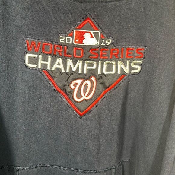 Washington Nationals 2019 World Series Champions XL Hoodie Sweatshirt Blue - Picture 2 of 7